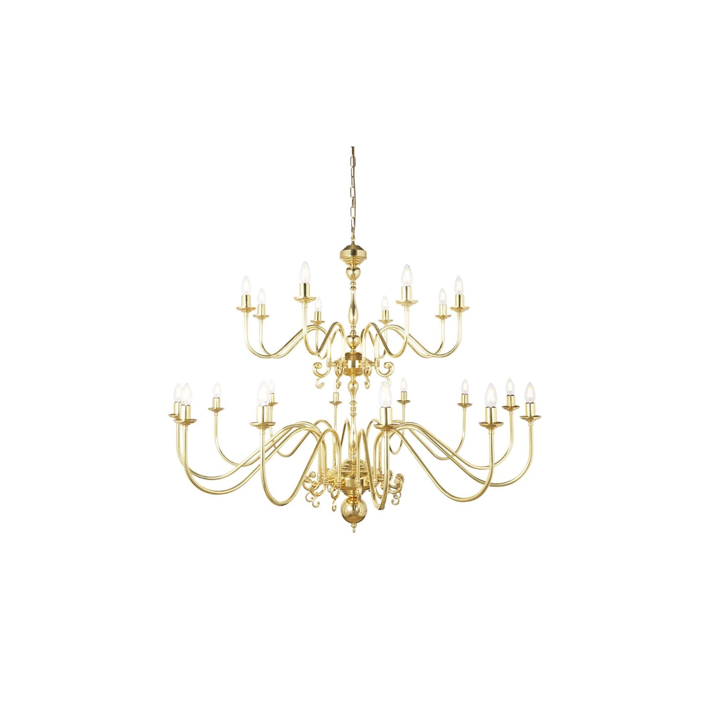 Flemish 20-Light Two-Tier Chandelier