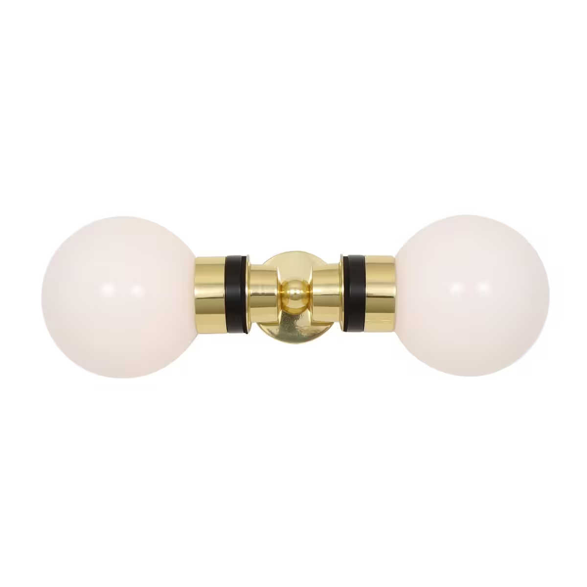 Poole Double Glass Globe Bathroom Wall Light