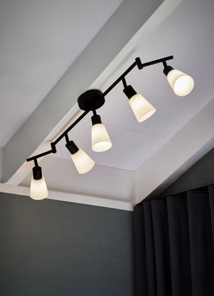 Cole 5-Rail Ceiling Light Black