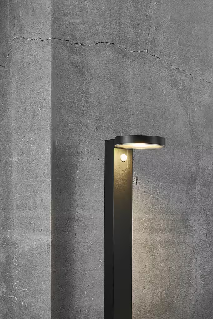 Rica Outdoor Round LED Garden Light Black