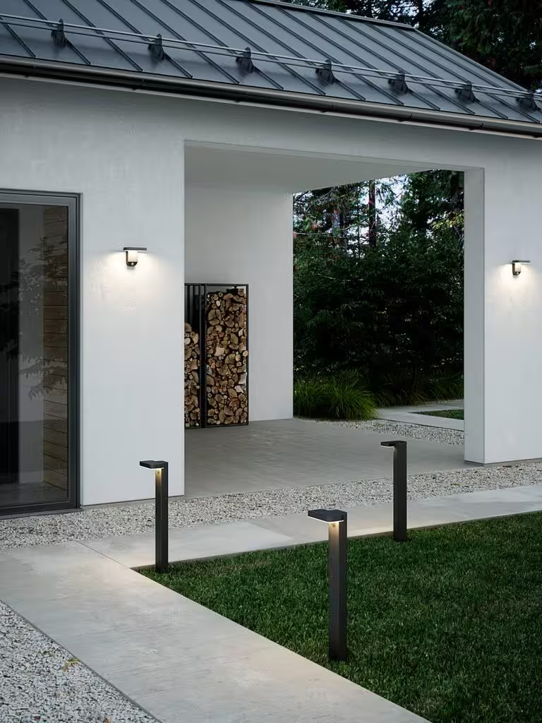 Rica Outdoor Square LED Wall Light Black