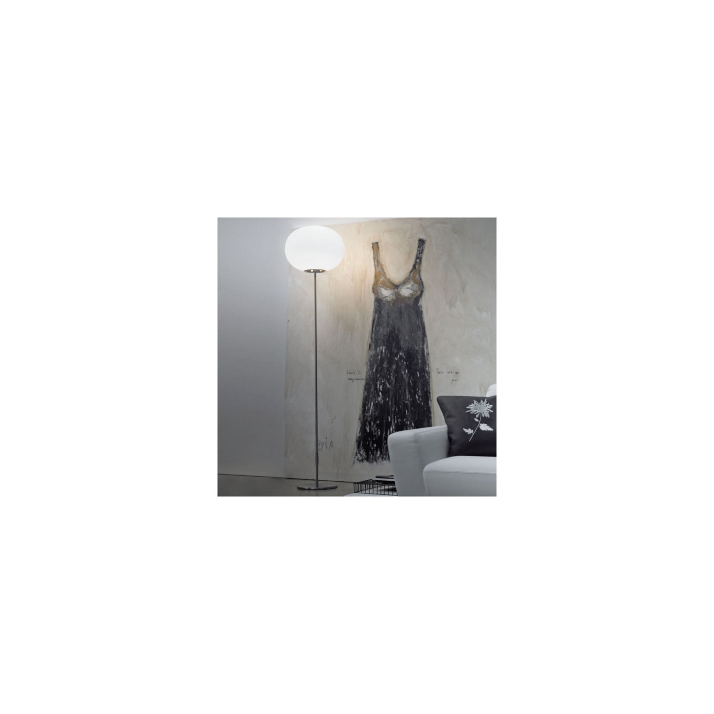 Lucciola PT P Floor Lamp Satin Nickel