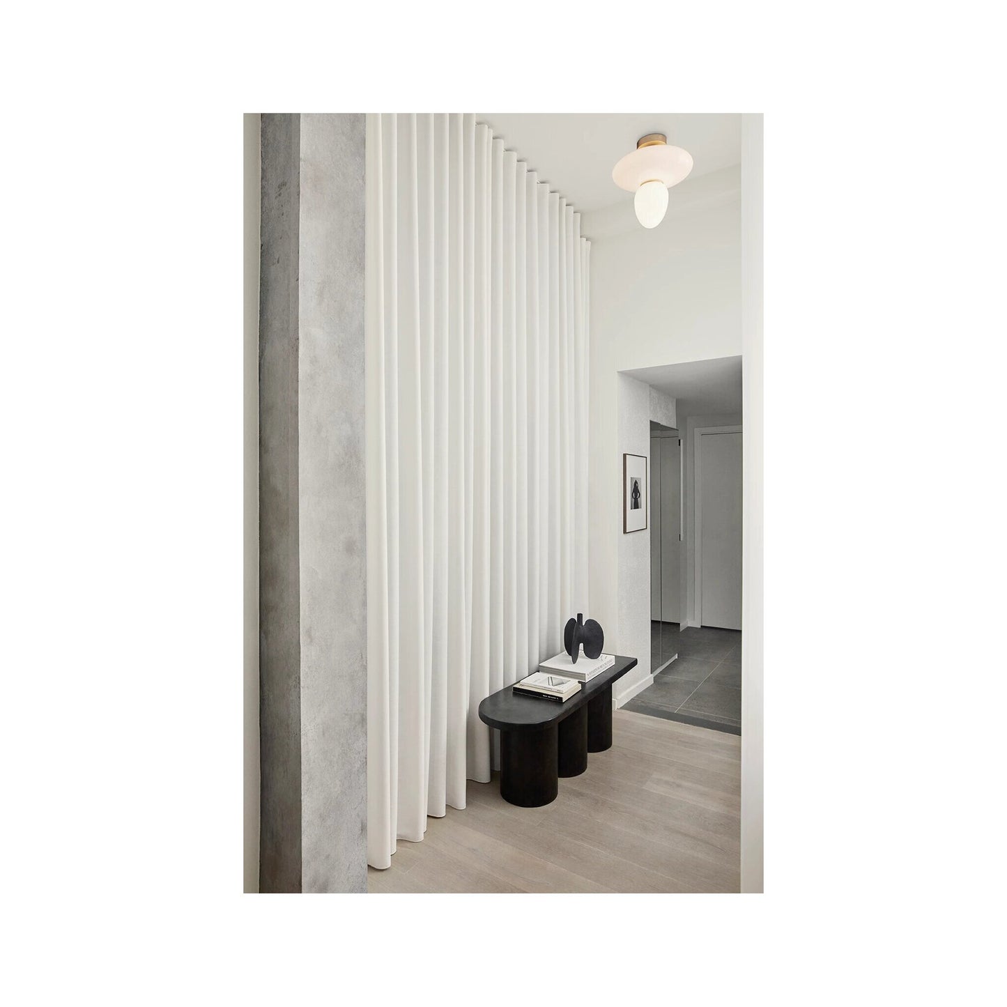 Rizzatto 42 Ceiling Light Satin Brass with Opal Glass