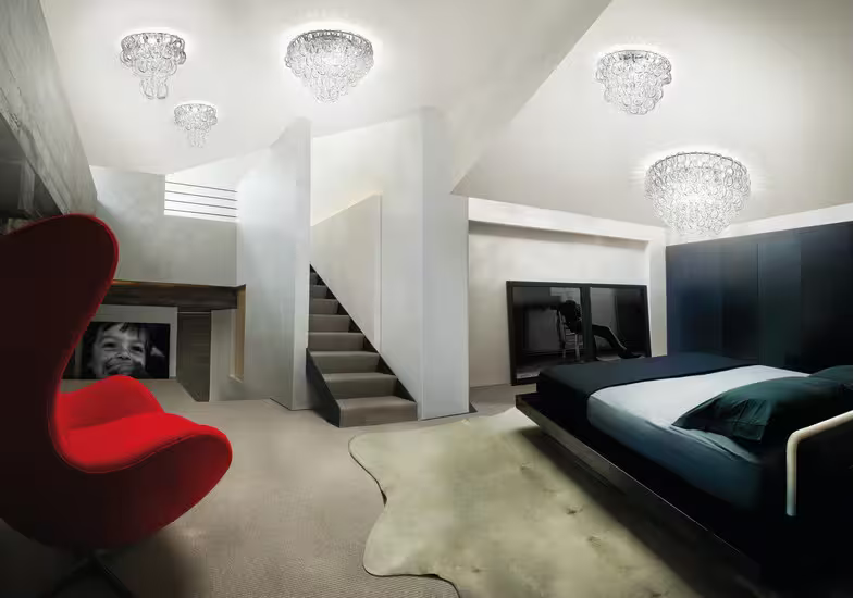 Minigiogali PL 65Q Chrome Ceiling Light