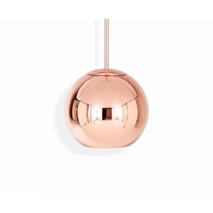Copper 25cm Round LED Pendant
