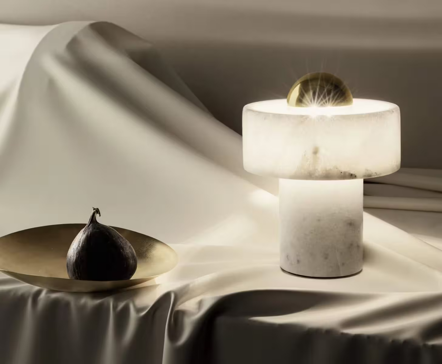 Stone LED Table Lamp White