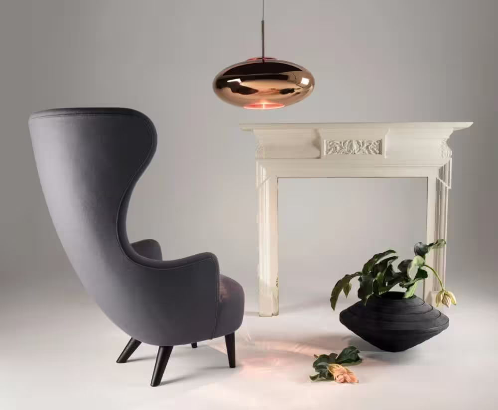 Copper Wide LED Pendant