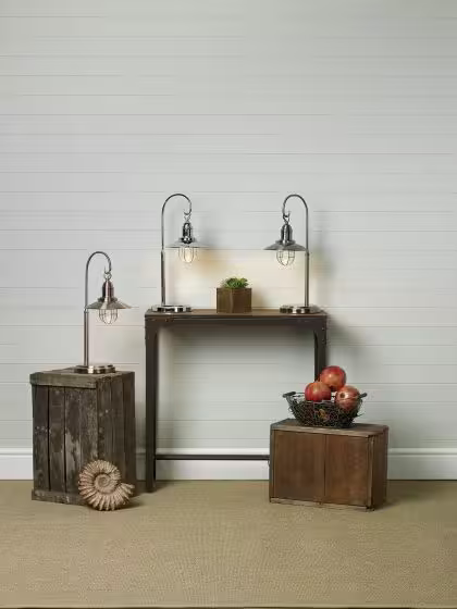 Terrace Table Lamp Antique Chrome