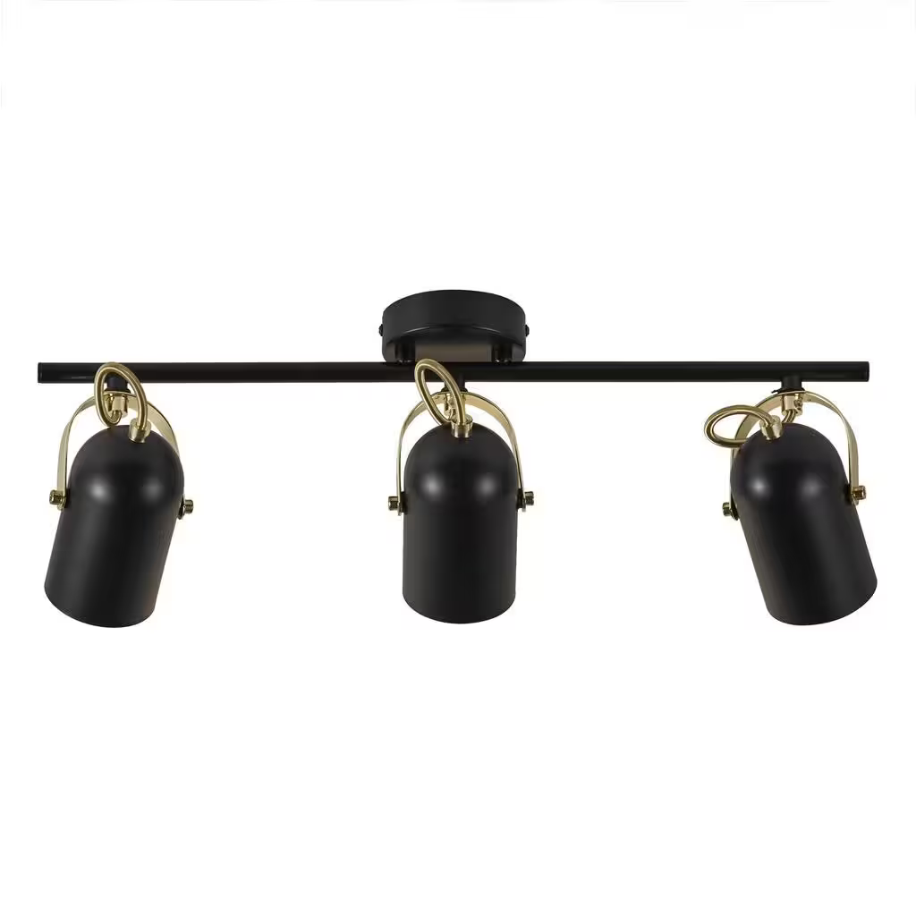 Lotus 3-Light Bar Ceiling Spotlight Black