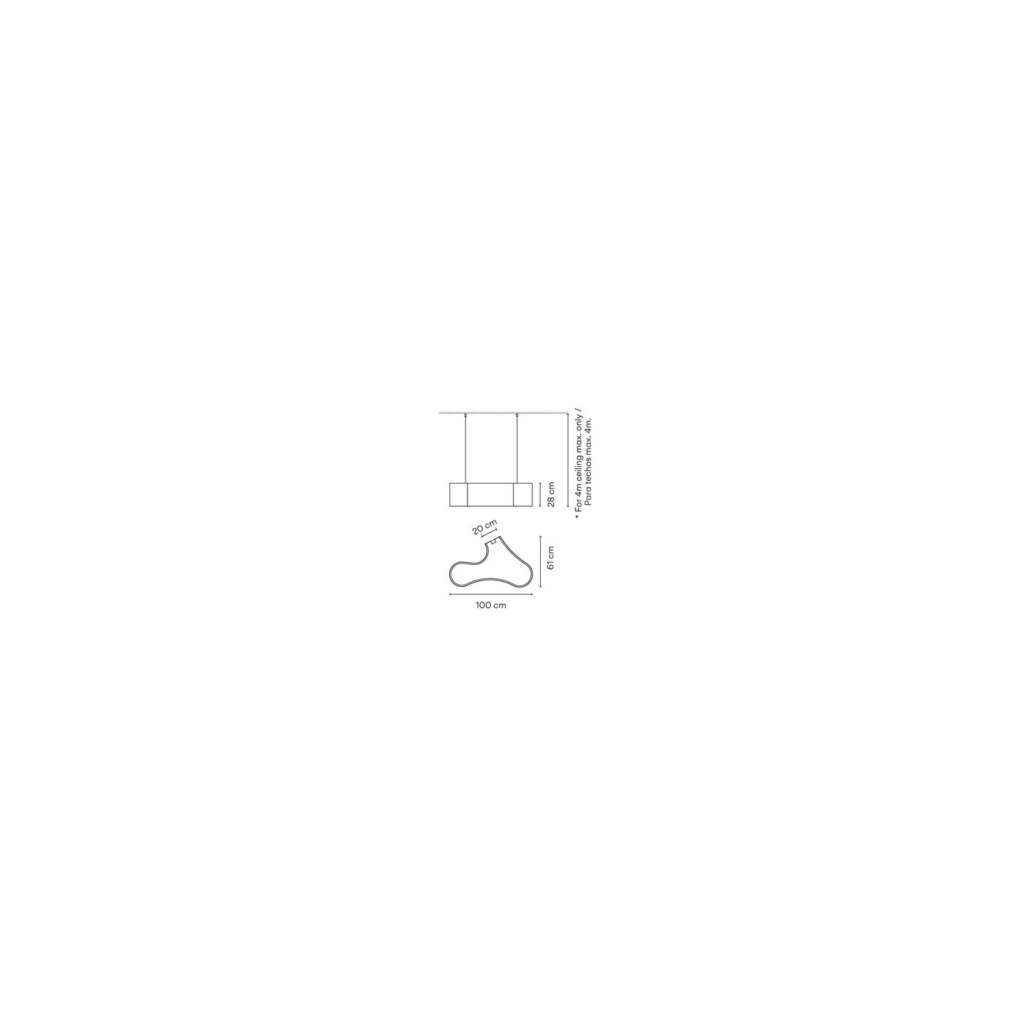 Ameba 2205 3-Light LED Pendant