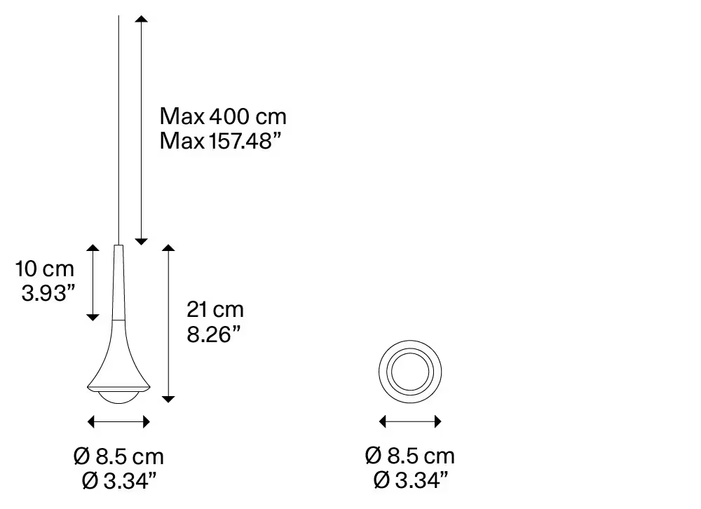 Rain Chrome 2700K LED Pendant