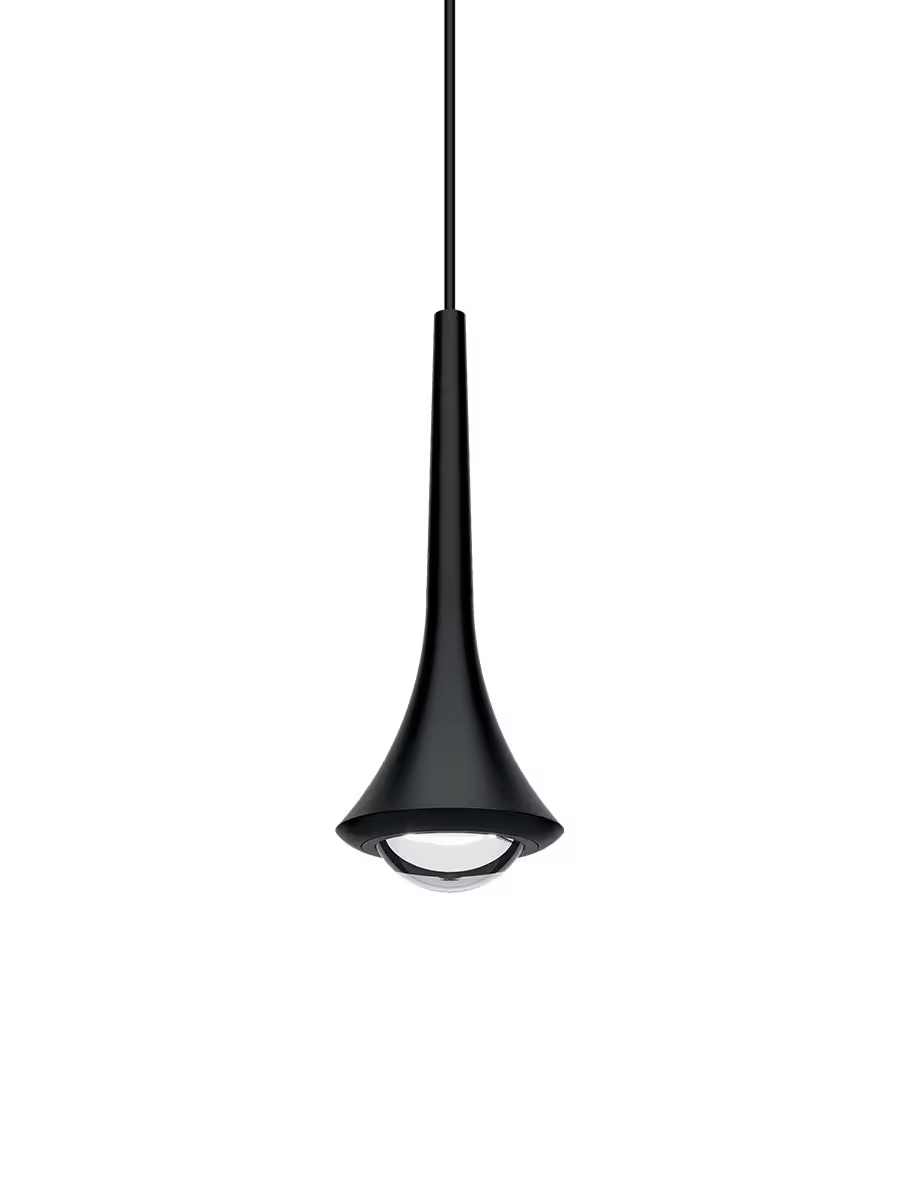 Rain Matt Black 3000K LED Pendant