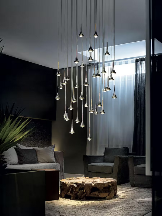 Rain Matt Black 3000K LED Pendant