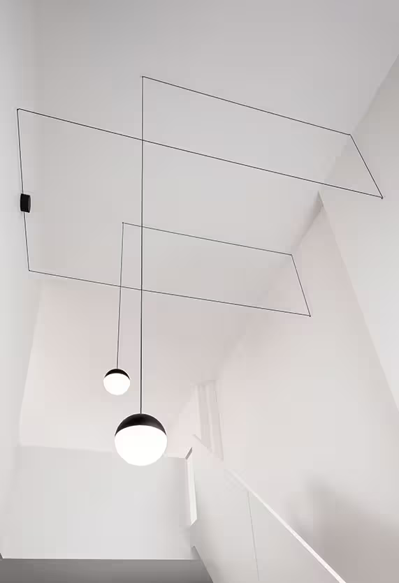 String Light Sphere Head Pendant