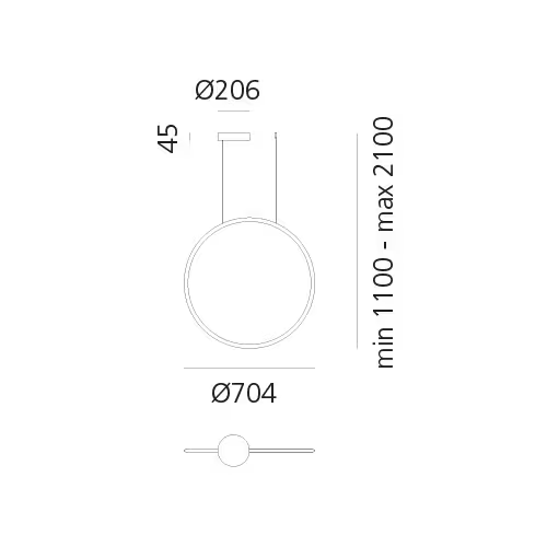 Discovery Vertical 70 LED Pendant