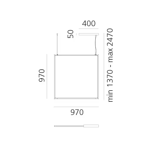 Discovery Space Square RGBW LED Pendant DALI