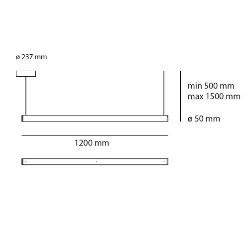Alphabet of Light Linear 120 LED Pendant White