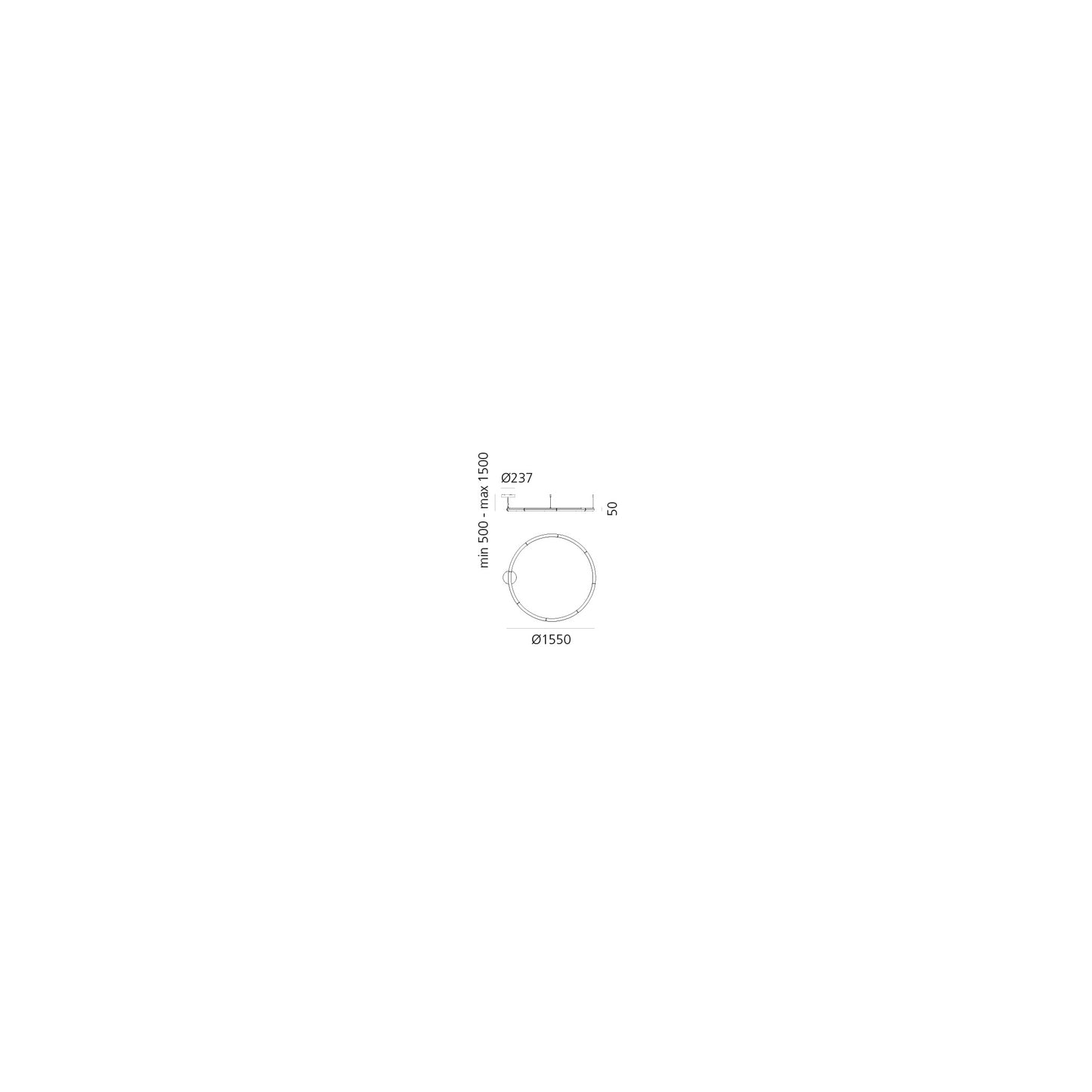 Alphabet of Light Circular 155 LED Pendant White