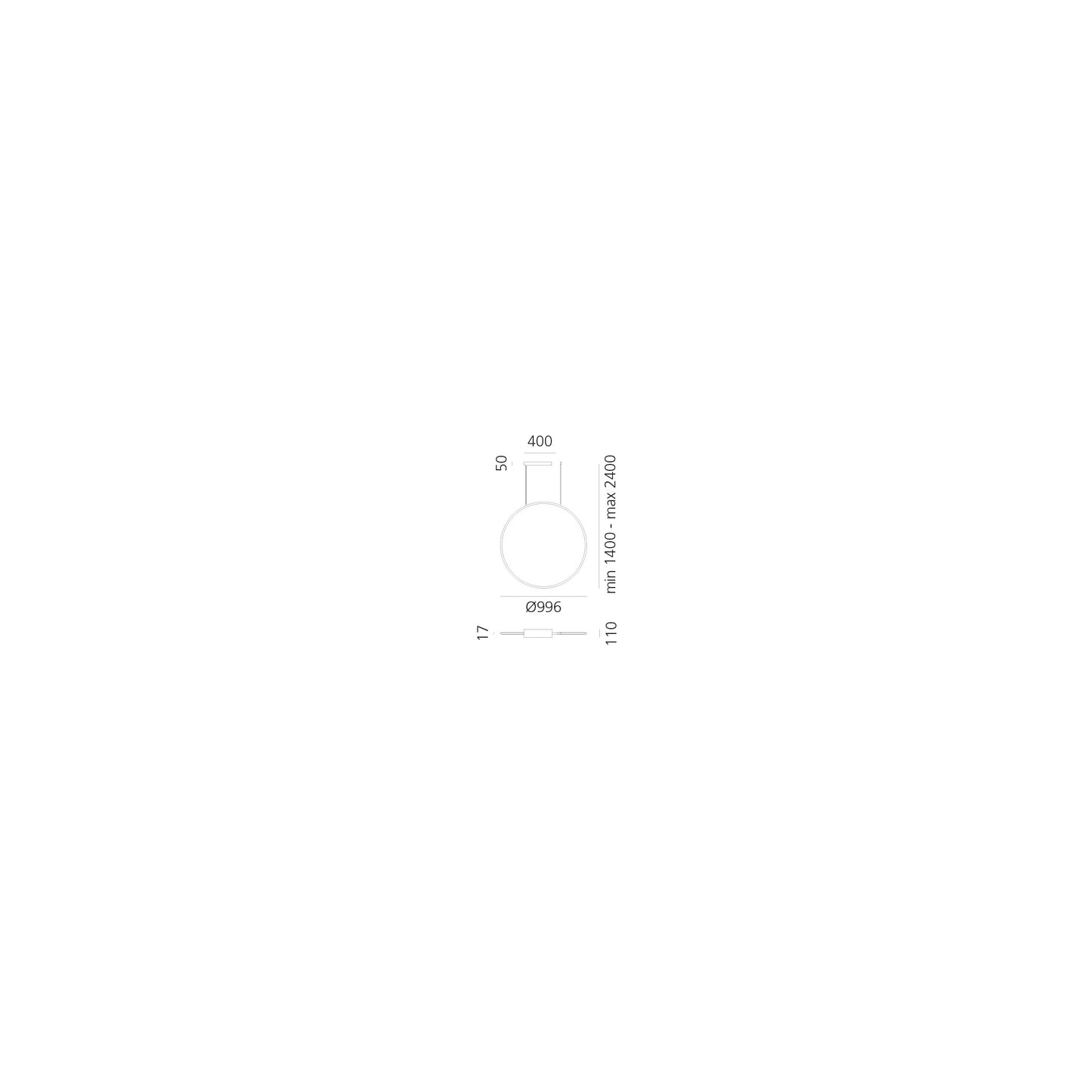 Discovery Vertical 100 TW LED Pendant APP