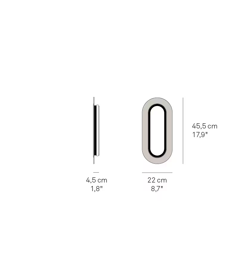 Lens Oval LED Wall Light