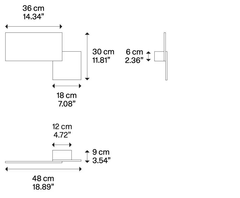 Puzzle Square & Rectangle Outdoor LED Wall Light