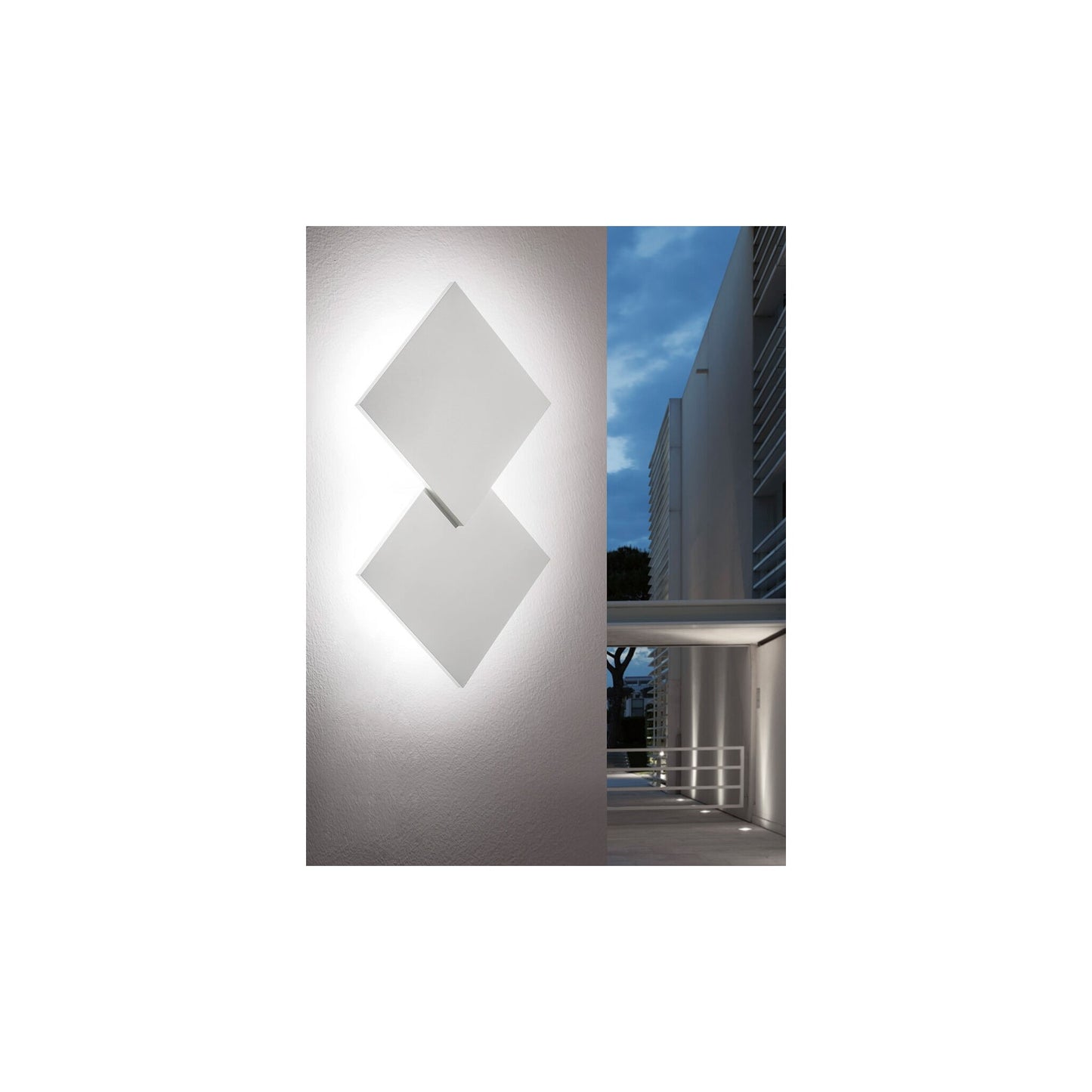 Puzzle Double Square Outdoor LED Wall Light
