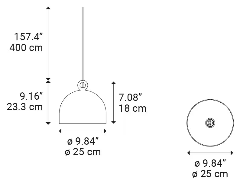 Urban Concrete 25 LED Pendant White