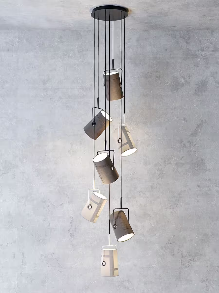Fork Small LED Pendant Ivory