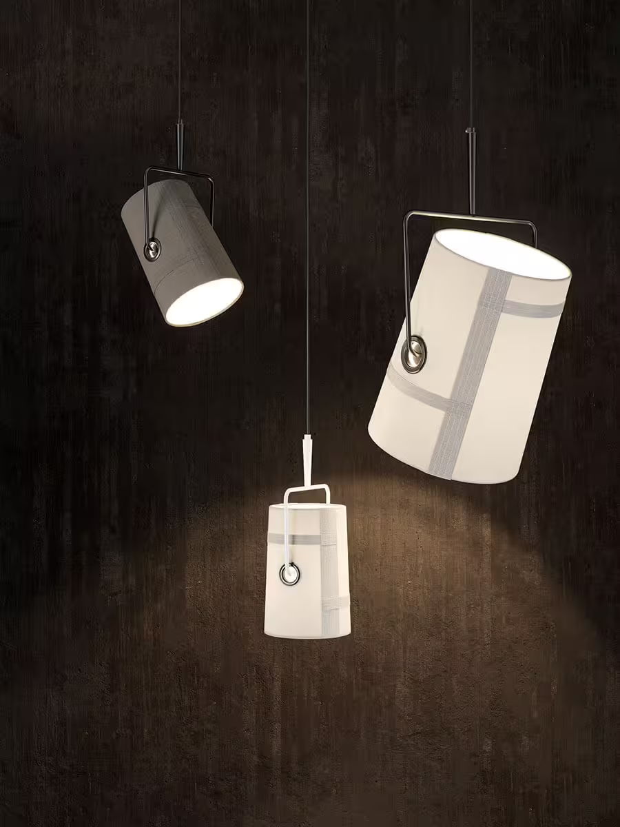 Fork Large LED Pendant Ivory