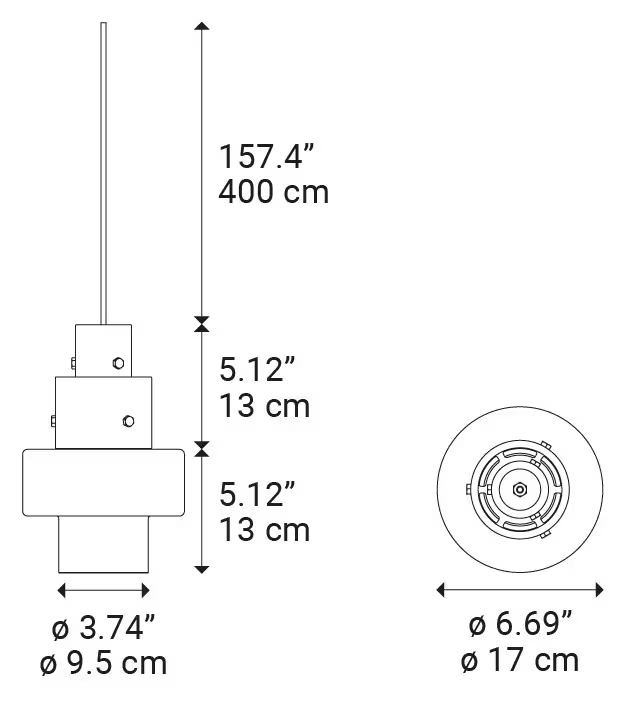 Gask LED Pendant Black