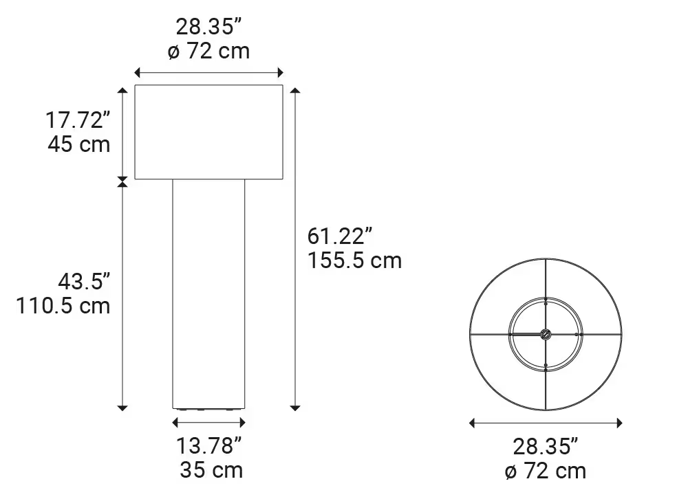 Pipe Medium LED Floor Lamp