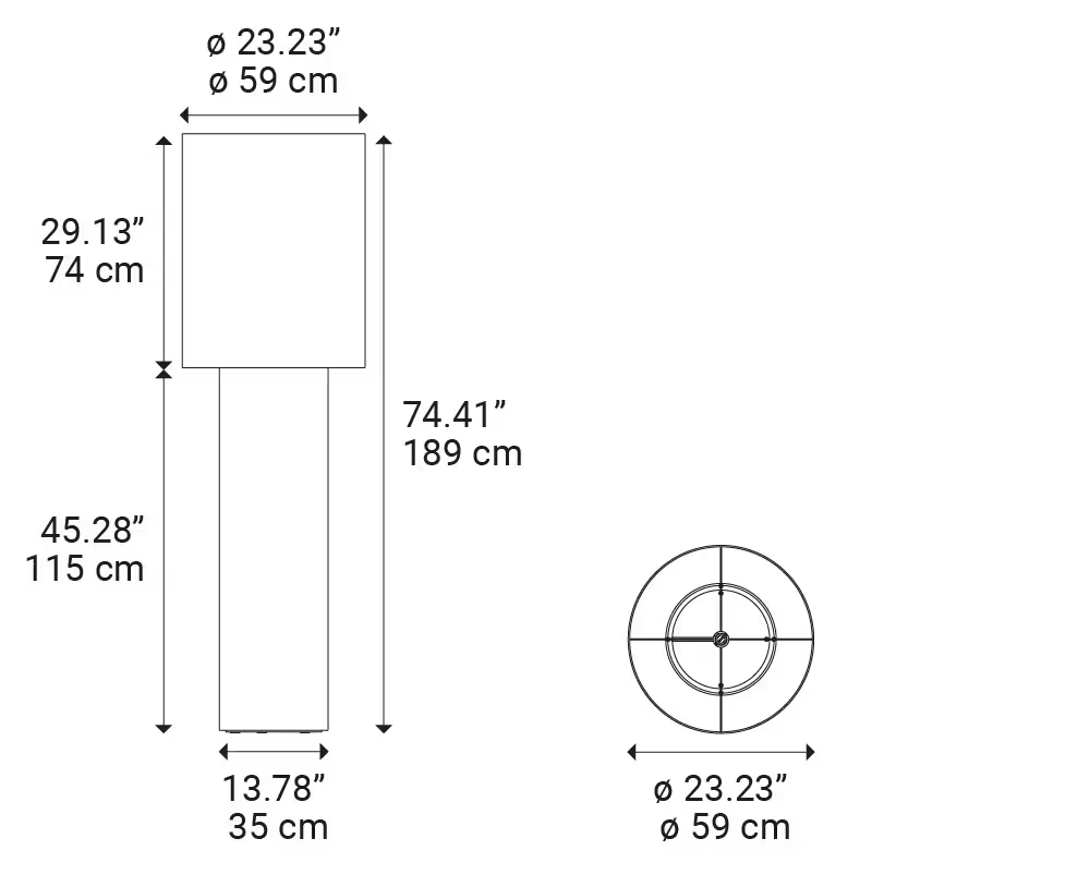 Pipe Large LED Floor Lamp