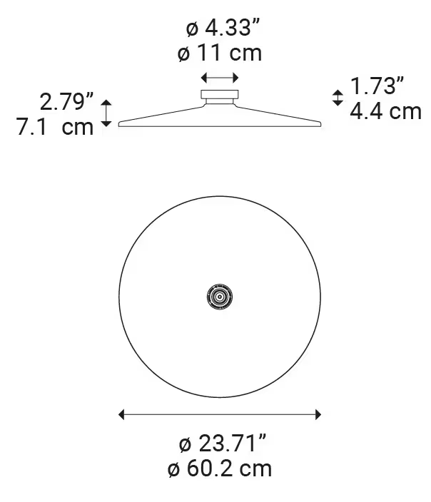 Vinyl Large LED Wall Light Black