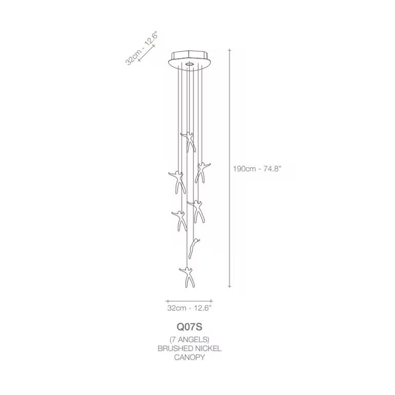 Angel Falls 7 Multi LED Pendant