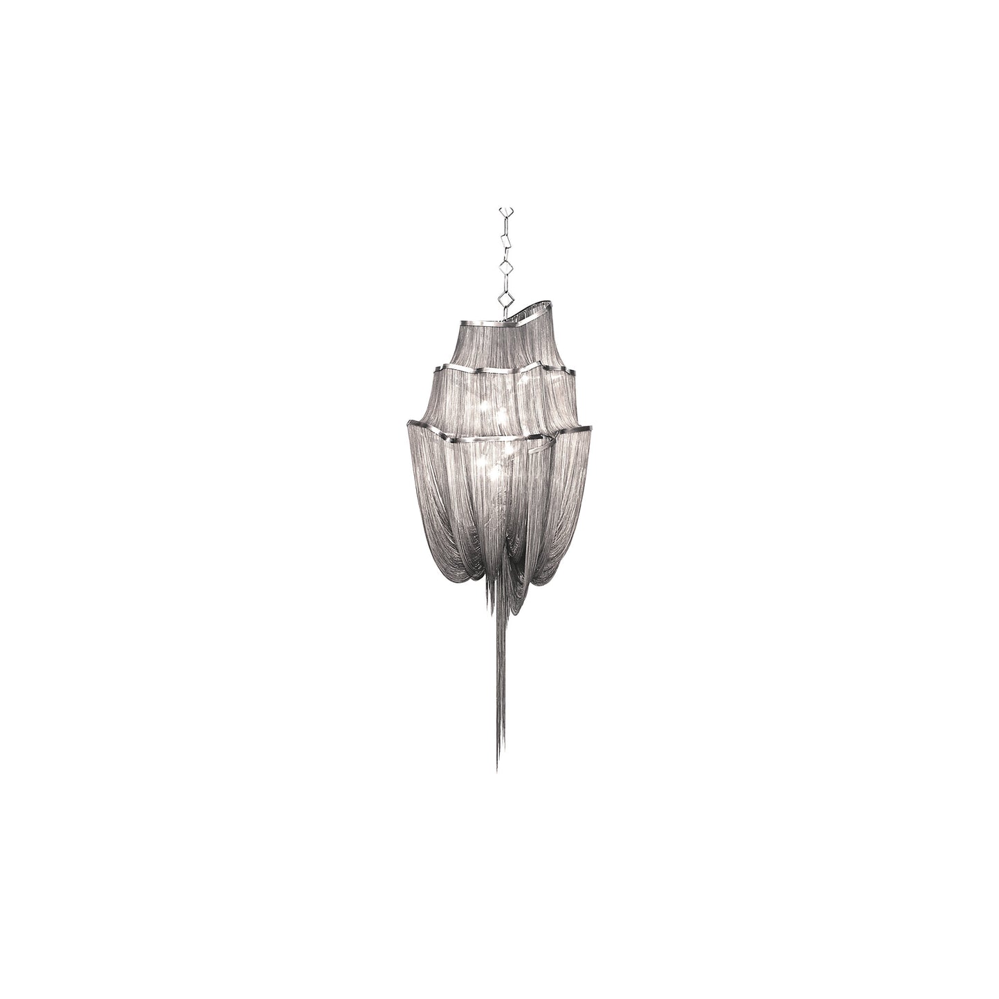 Atlantis Large Three-Tier Pendant with Shimmering Chainmail