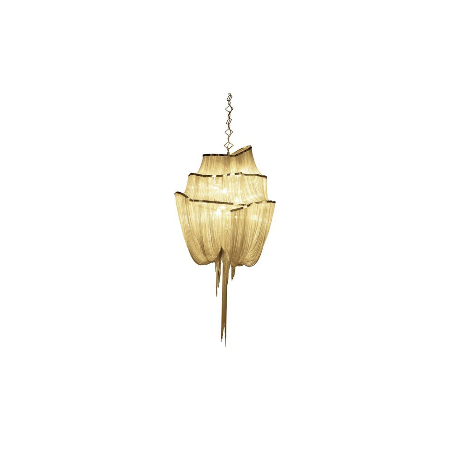 Atlantis Large Three-Tier Pendant with Shimmering Chainmail