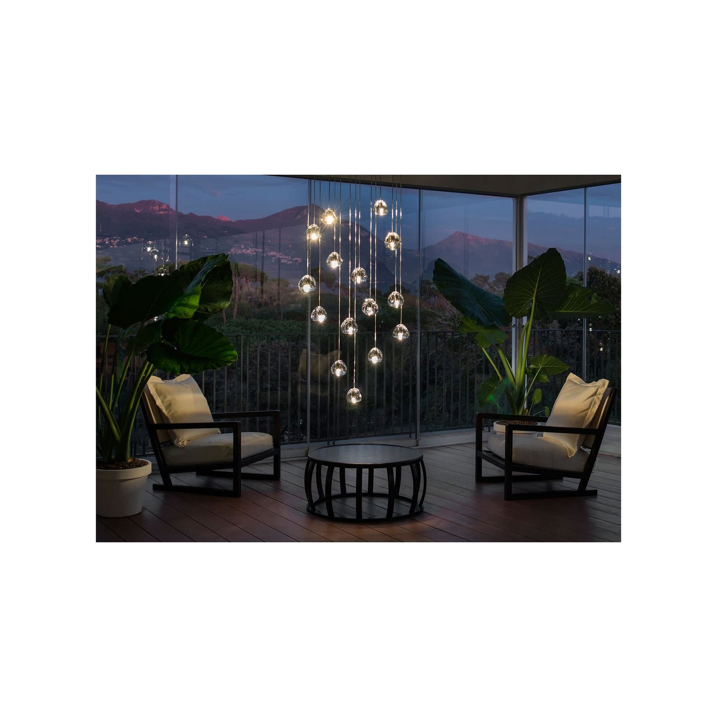 Mizu 26 Square Multi light Pendant