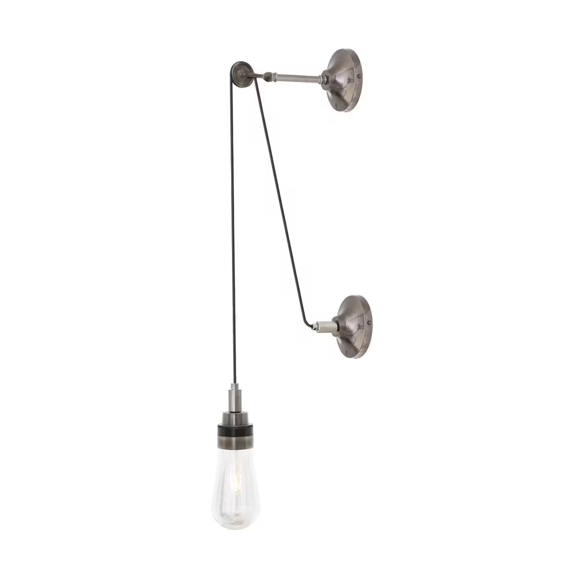 Dylan Clear Glass Pulley Wall Light