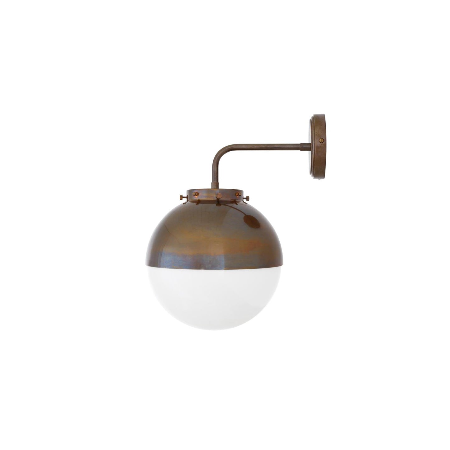Mica Brass / Glass Dome Wall Light IP44