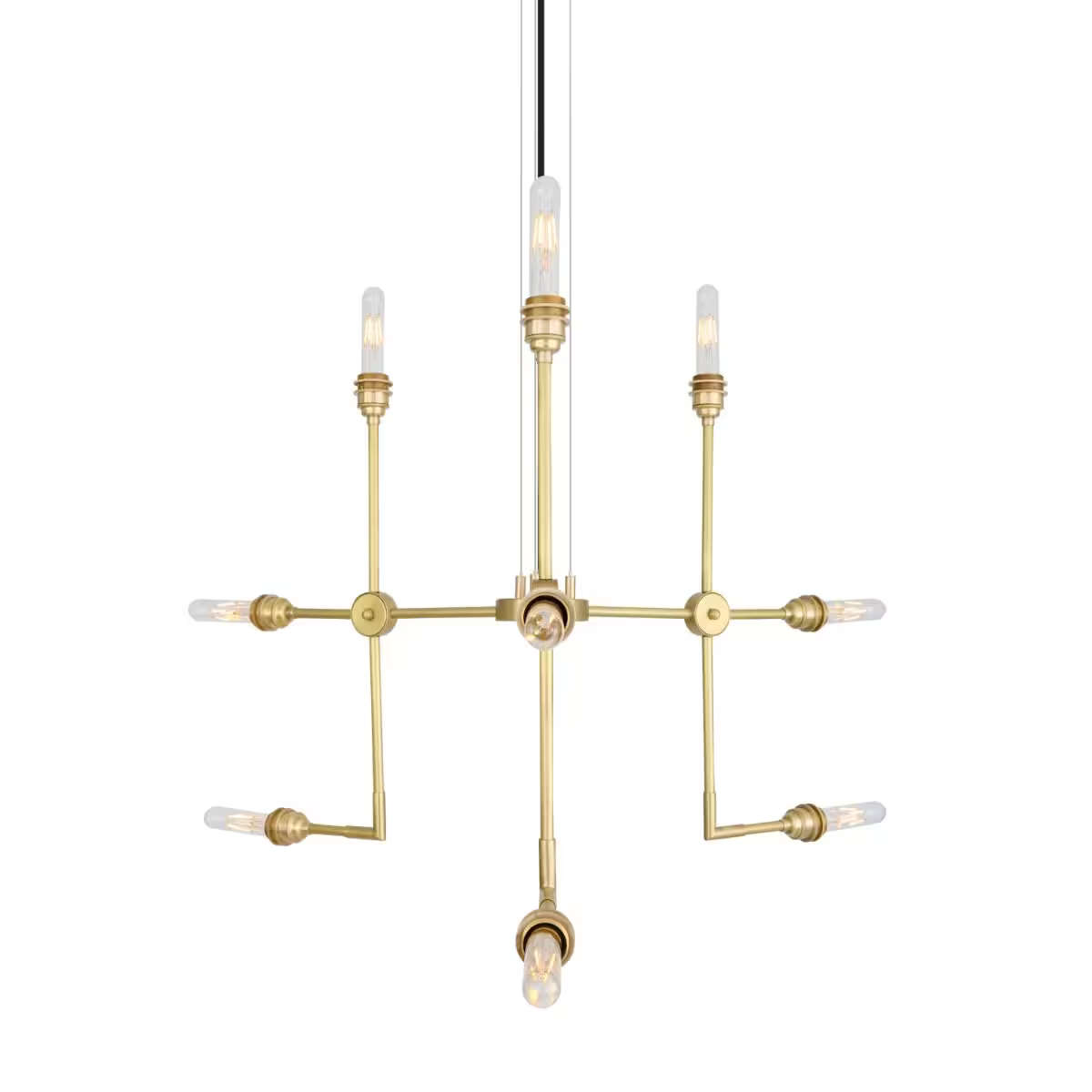 Toluca Modern Brass 9-Arm Pendant
