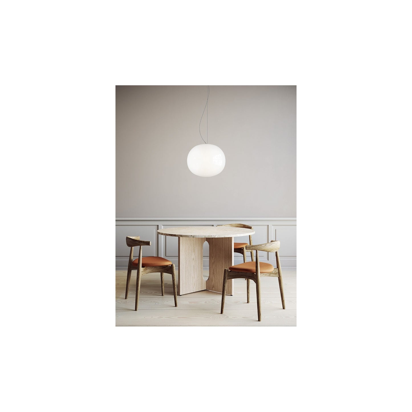 Volum 42 LED Pendant Glossy White