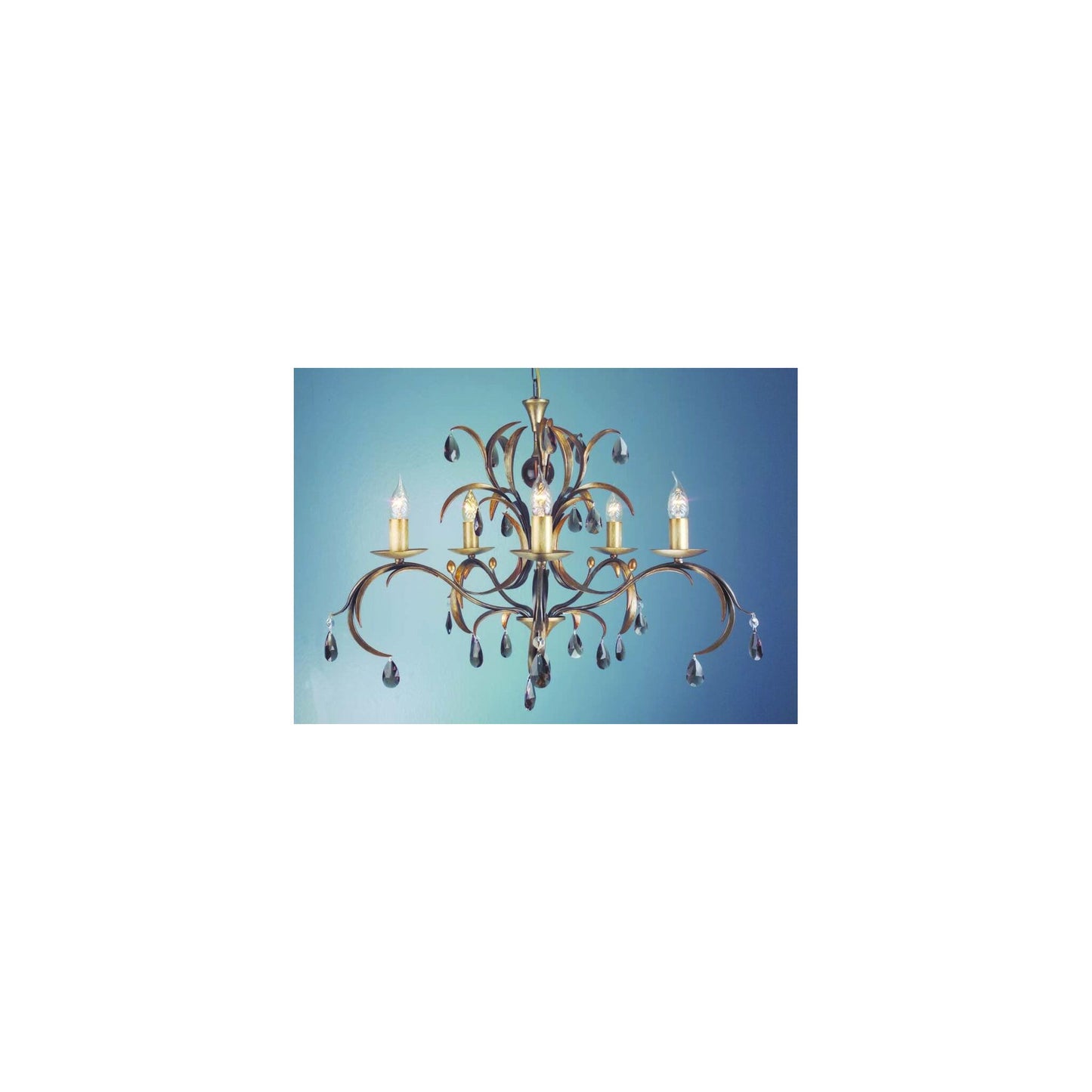 Lily 5-Light Chandelier Bronze Patina