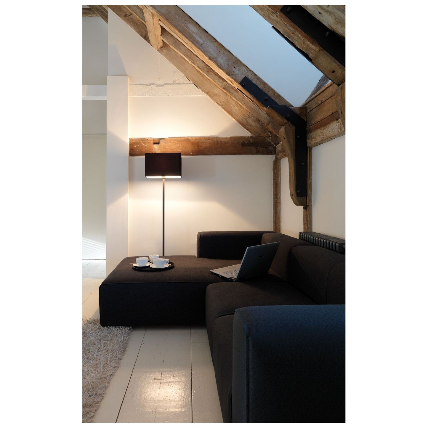 Park Lane Modern Floor Lamp with Square Base