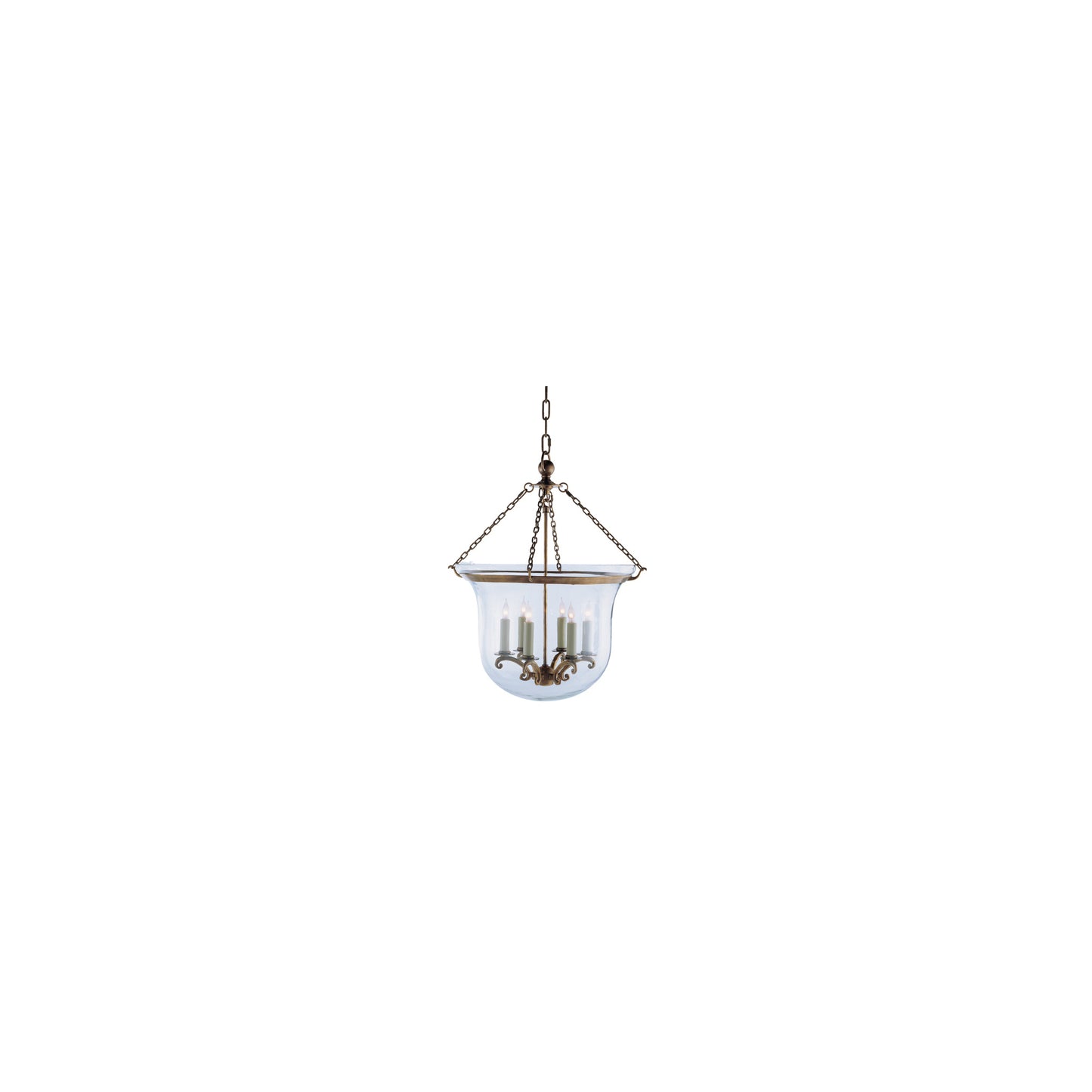 Country Large Bell Jar Pendant Lantern