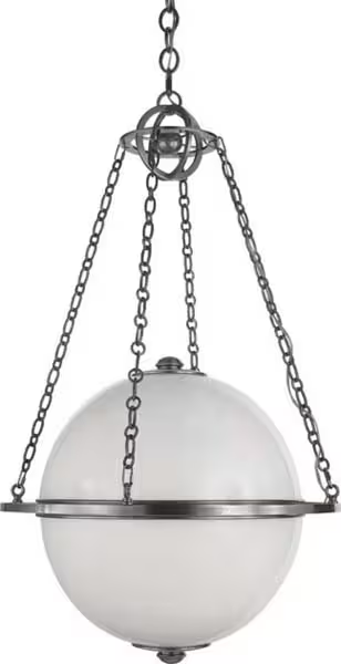Modern White Glass Globe Pendant