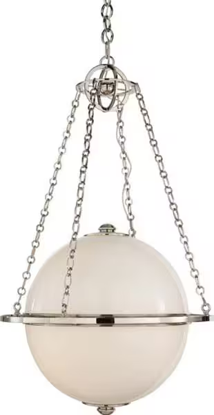 Modern White Glass Globe Pendant