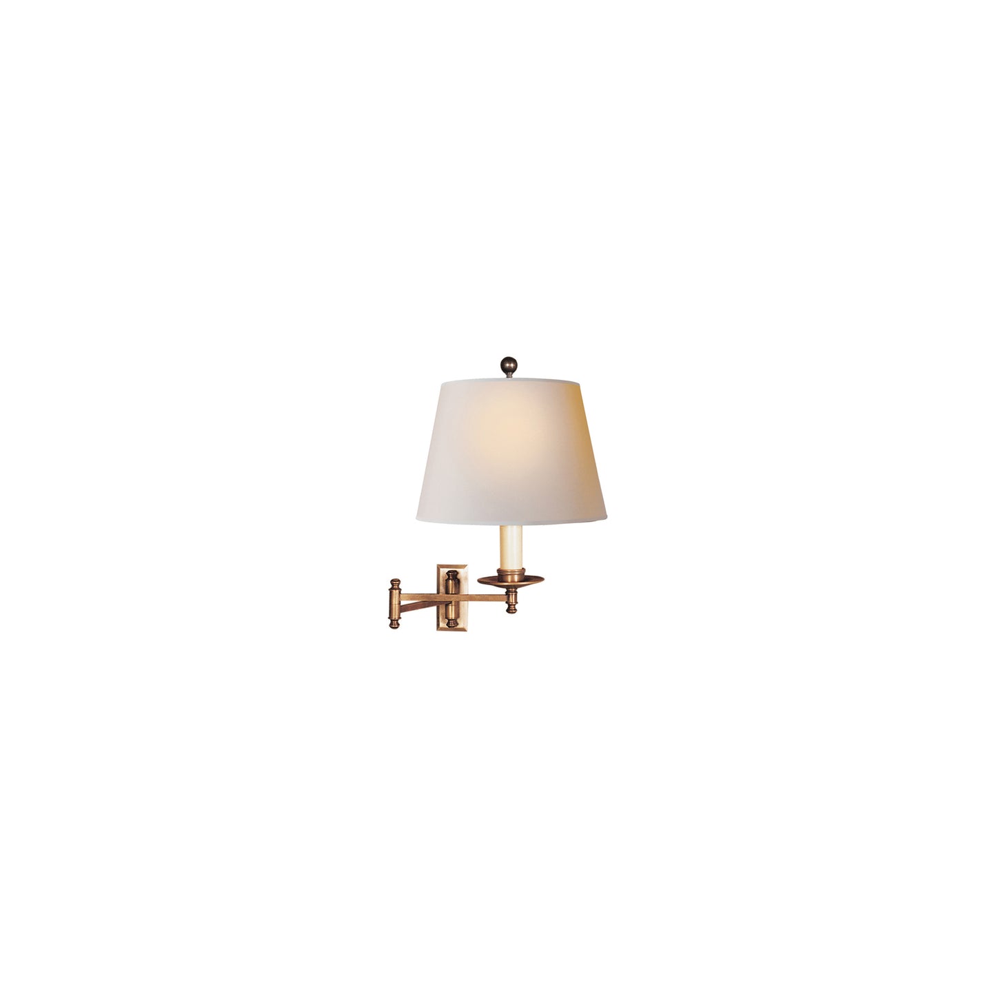 Dorchester Swing Arm Wall Light with Linen Shade