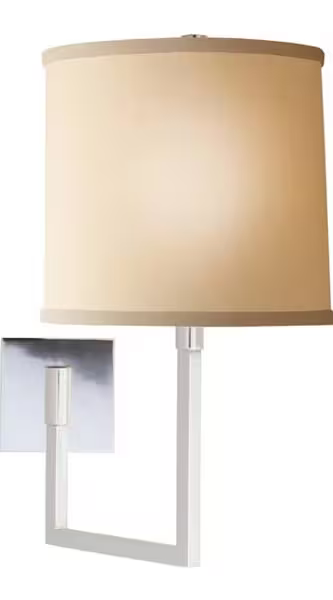 Aspect Articulating Sconce with Ivory Linen Shade