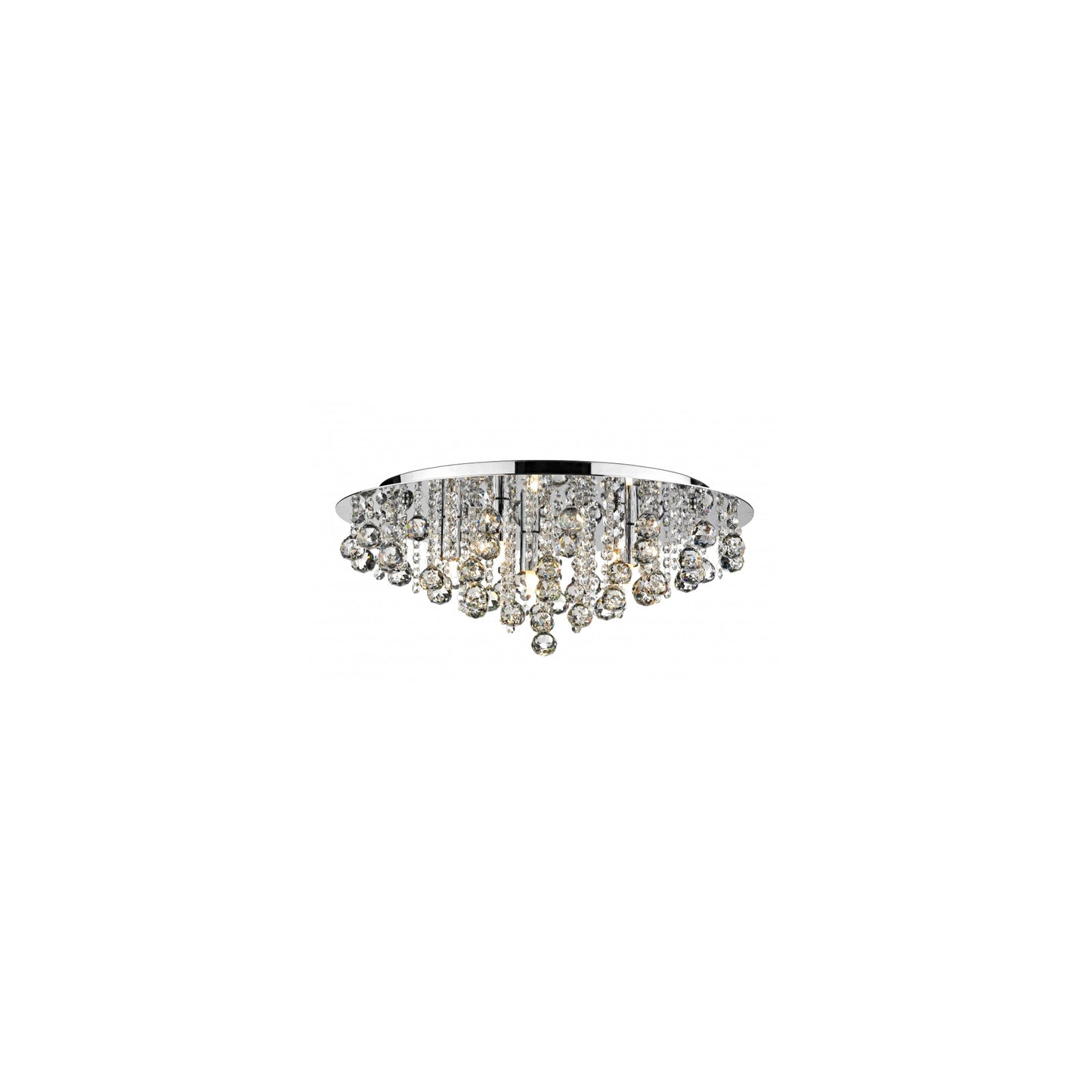 Pluto Dazzling Crystal Drop Flush Mount