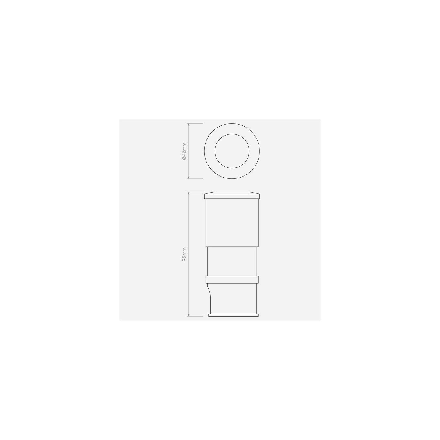 Terra 42 Round Exterior LED Ground Light in Anodised Aluminium